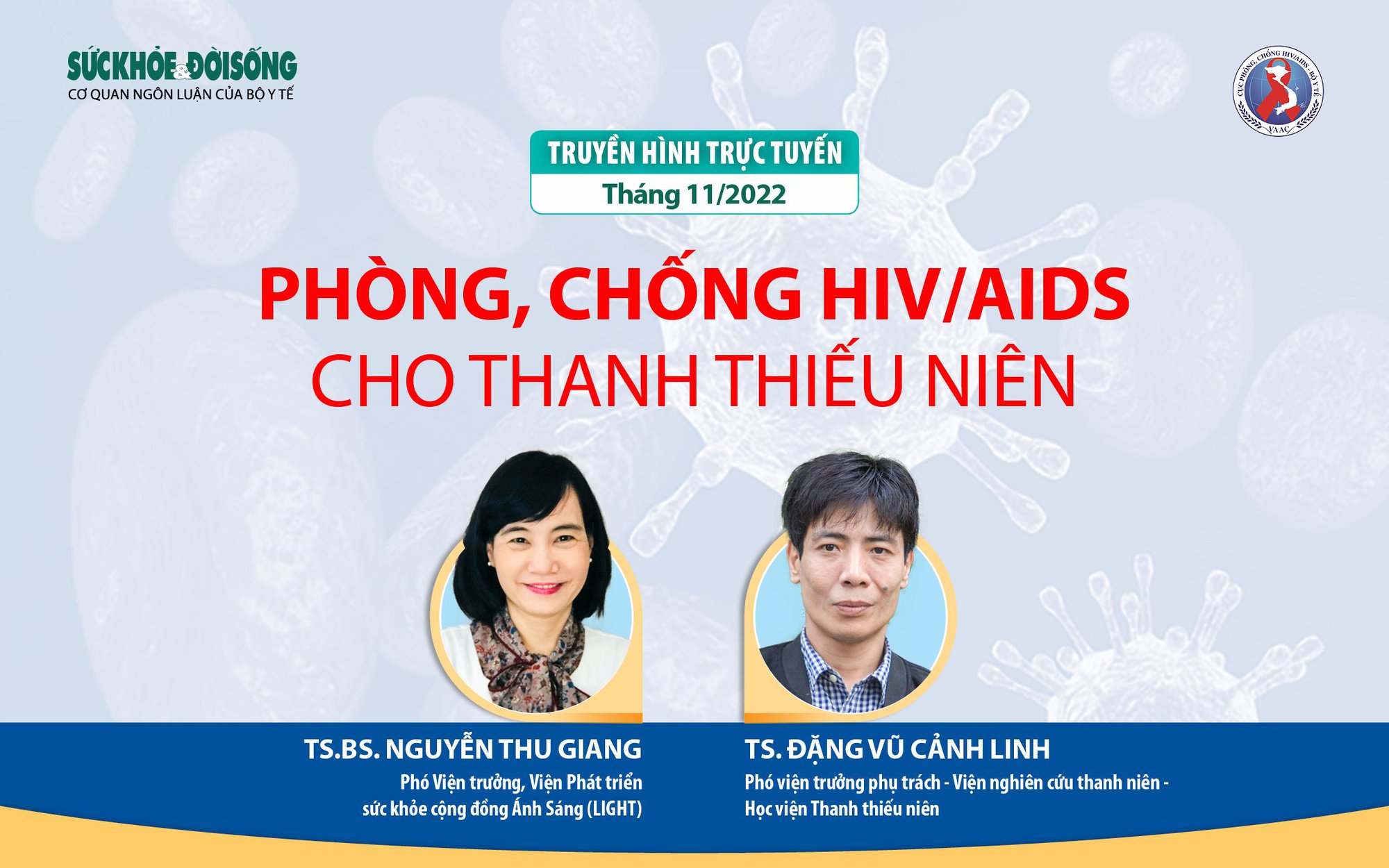 Truyền hình trực tuyến Phòng chống HIV AIDS cho thanh thiếu niên