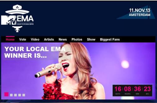 MV của Mỹ Tâm được phát trên MTV EMA.