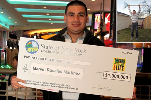 Marvin Rosales Martinez nhận giải thưởng một triệu USD. Ảnh: NYPost.