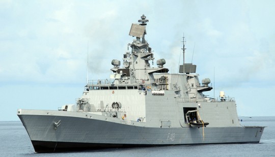 Shivalik class frigate. Locally built in India