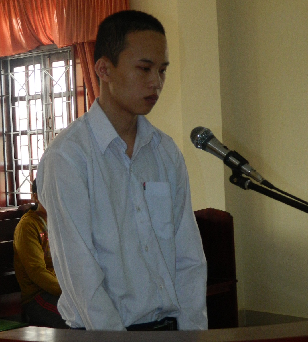 Bị cáo Võ Thành Tín tại phiên tòa