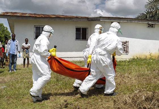 Cảnh gom xác nạn nhân nhiễm Ebola tại Liberia