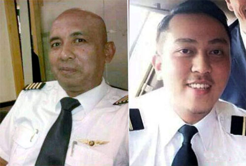 Cơ trưởng Zaharie Ahmad Shah, 53 tuổi và phi công phụ Fariq Abdul Hamid, 27 tuổi, của máy bay Malaysia bị mất tích. Ảnh: NST