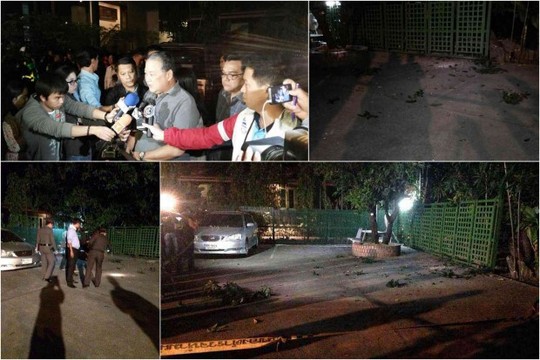 Một quả lựu đạn M26 bị ném vào nhà riêng của Thống đốc Bangkok Sukhumbhand Paribatra tối 16-1 Ảnh: Bangkok Post