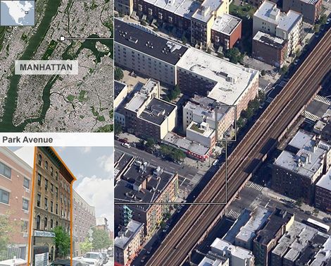 Hai tòa nhà bị sập nằm trên đại lộ Park ở Đông Harlem của khu Manhattan.