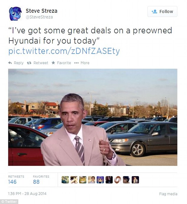 Unflattering comparison: Obamas critics compared him to a used car salesman 