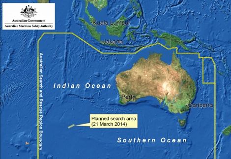 Các nỗ lực tìm kiếm máy bay mất tích giờ đây tập trung vào vùng biển nam Ấn Độ Dương.