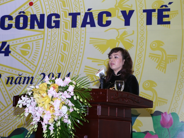 Bộ trưởng Bộ Y tế Nguyễn Thị Kim Tiến phát biểu tại Hội nghị                       ảnh TM