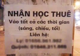 Dịch vụ học thuê mọc lên nhan nhản.