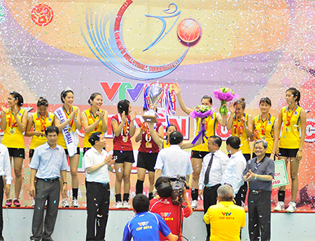 Đội tuyển bóng chuyền nữ Việt Nam vô địch VTV Cup 2014.