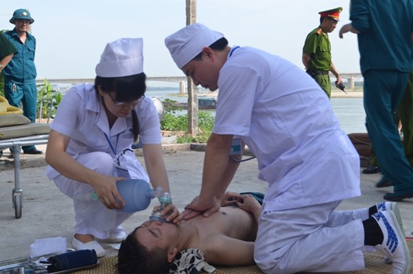Ép tim ngoài lồng ngực.