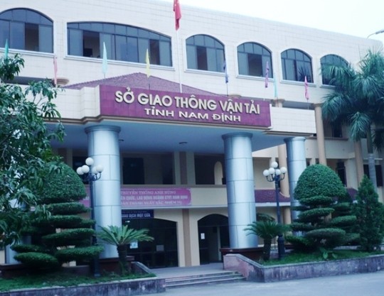 Sở GTVT tỉnh Nam Định, nơi để xảy ra sai phạm. Ảnh GTVT