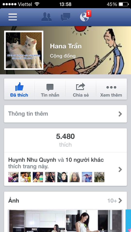 Facebook này đang có hơn 5000 người lijke và theo dõi.