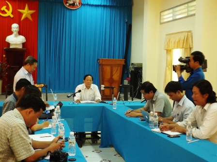 Buổi họp báo được tổ chức tại Sở GD-ĐT tỉnh Trà Vinh.