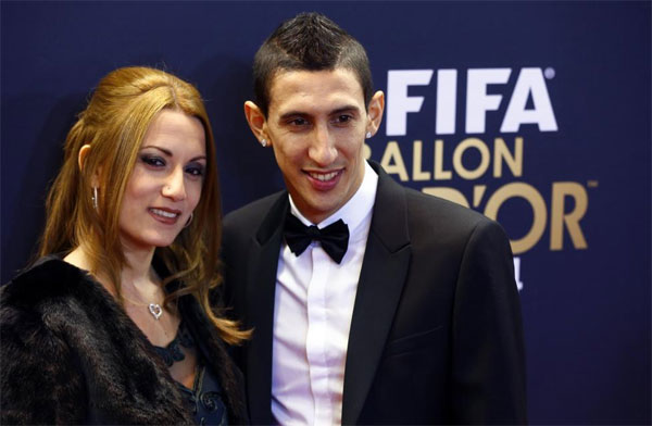 Di Maria đưa bà xã Jorgelina tới Zurich dự Gala của FIFA.