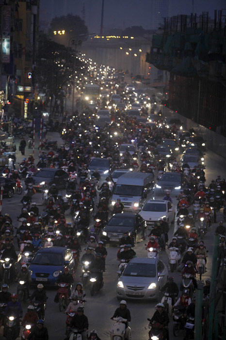 Nguyễn Xiển- Khuất Duy Tiến; tắc đường; CSGT; đường sắt trên cao; Cát Linh - Hà Đông