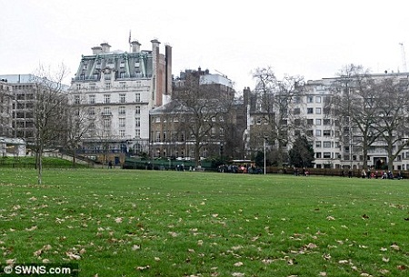 Công viên Green Park hồi đầu thế kỷ 20 (trái) và năm 2015 (phải).