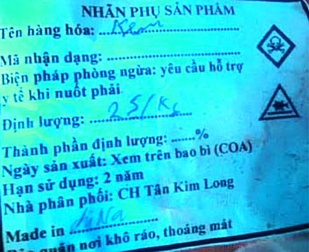 Măng tươi ngâm hóa chất chuẩn bị đem đi tiêu thụ bị lực lượng chức năng thu giữ (Ảnh CTV)