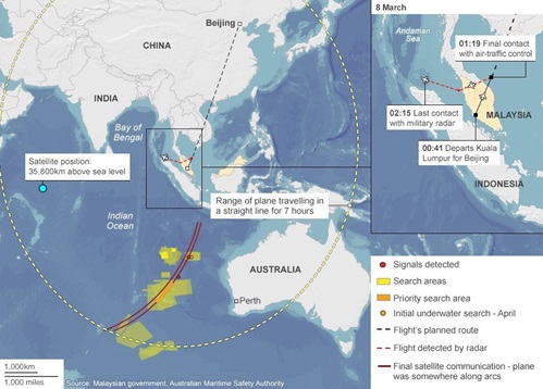 Máy bay mất tích MH370 sẽ được tìm thấy ở Ấn Độ Dương