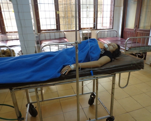 1 nạn nhân trong vụ tai nạn đang điều trị tại Bệnh viện Đa khoa tỉnh Đắk Lắk