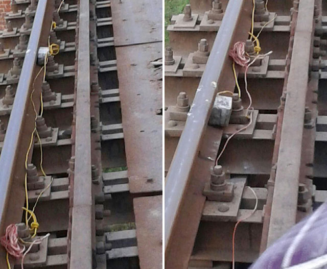 Bom được phát hiện trên một số tuyến đường sắt.