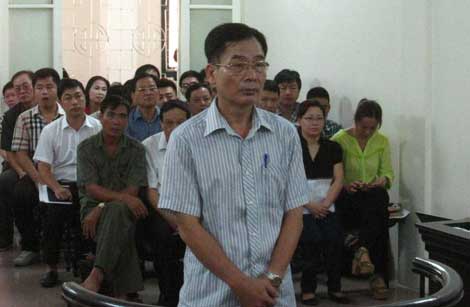 Bị cáo Trịnh Ngọc Chung tại phiên tòa sơ thẩm