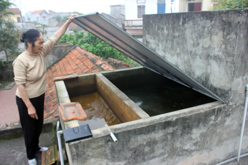 ệ thống lọc nước giếng khoan của một hộ dân tại xã Đông Lỗ.
Ảnh báo Hanoimoi.com.vn