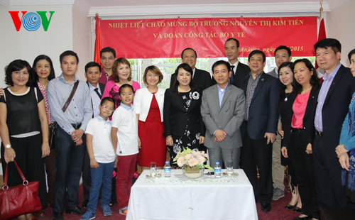 Bộ trưởng Nguyễn Thị Kim Tiến cùng đoàn công tác thăm ĐSQ Việt Nam tại Ankara Ảnh VOV