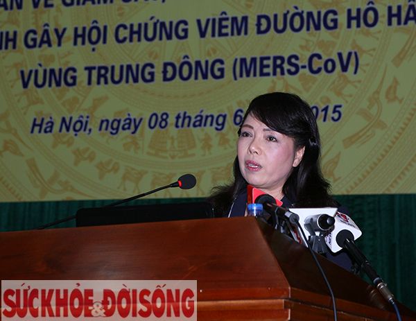 Bộ trưởng Bộ Y tế Nguyễn Thị Kim Tiến phát biểu khai mạc hội nghị. Ảnh: T.Minh.