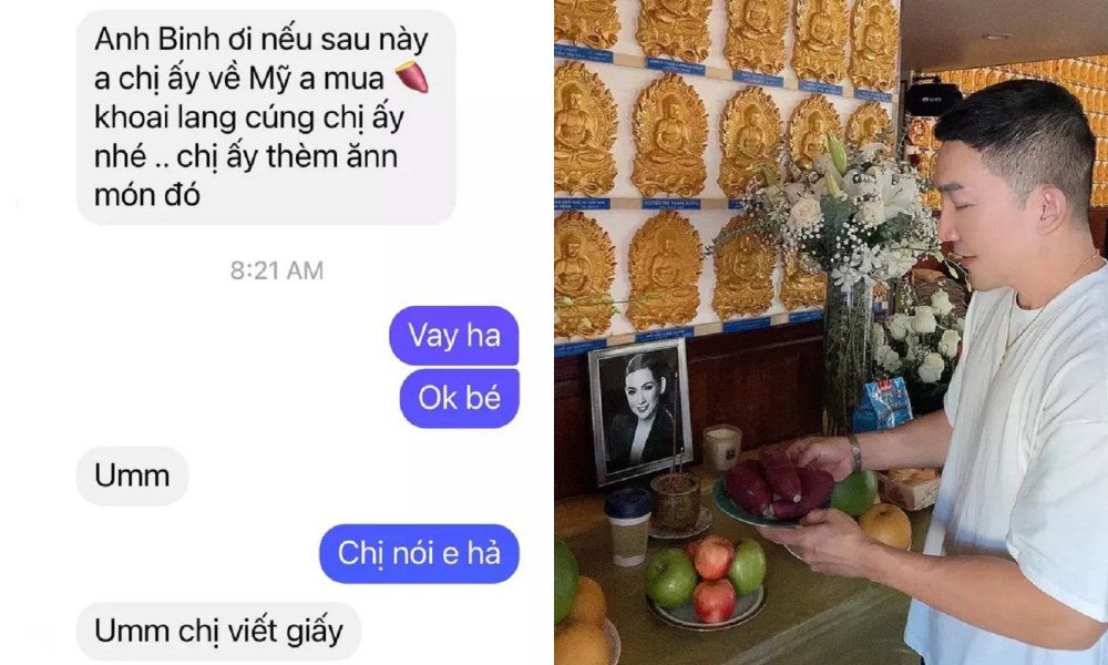 Bạn thân của nữ ca sĩ xúc động viết: &quot;Bé Phi Nhung ơi, đứa em chăm sóc cho bé trong bệnh viện nhắn lại nên tui đem khoai lang mật đến cho bé nè... Cứ nghỉ ngơi bình yên nhé bé. Cả nhà thương bé&quot;.