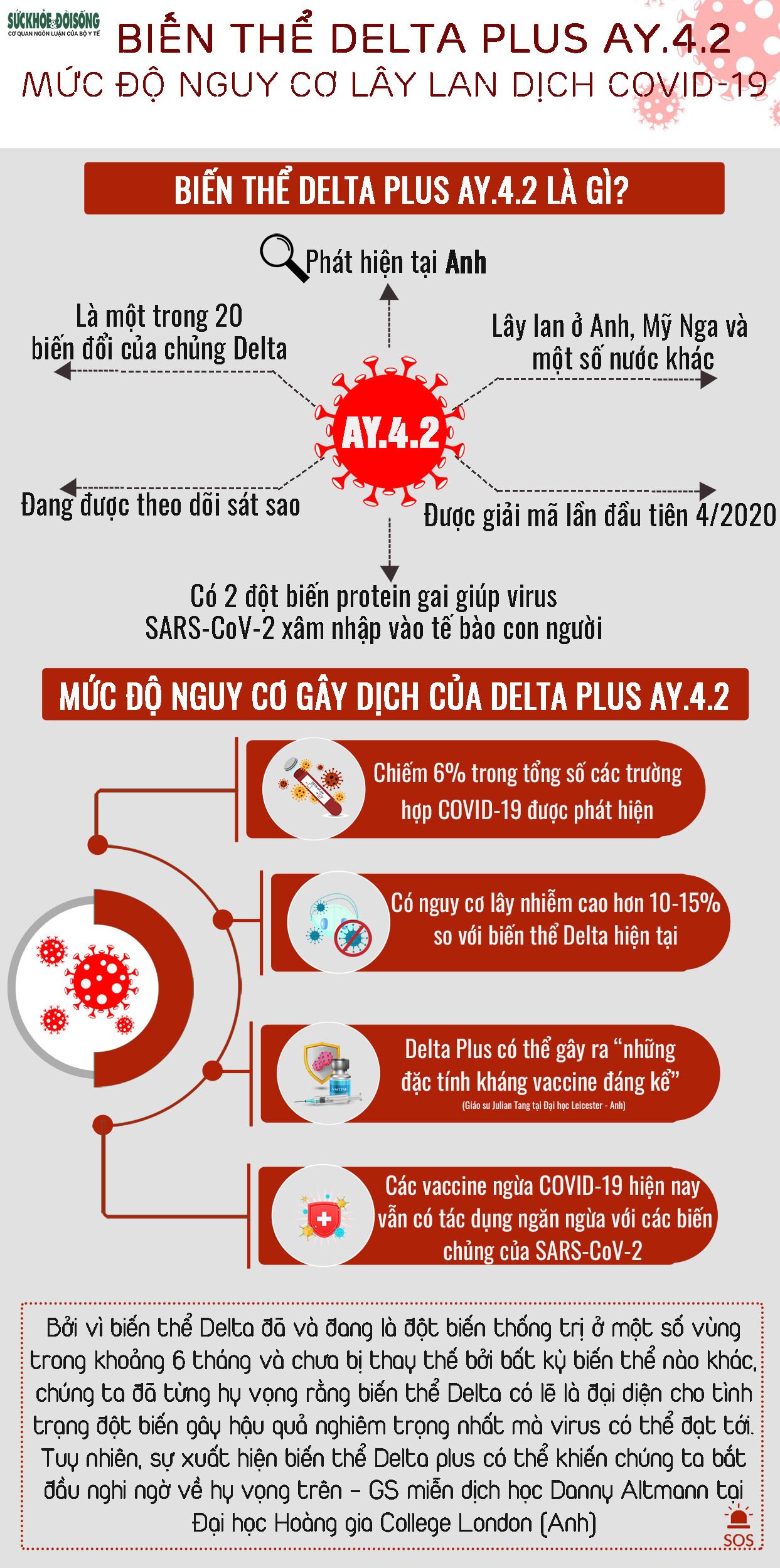 [Infographic] - Biến thể Delta Plus AY.4.2 và mức độ nguy cơ lây lan dịch COVID-19 - Ảnh 1.