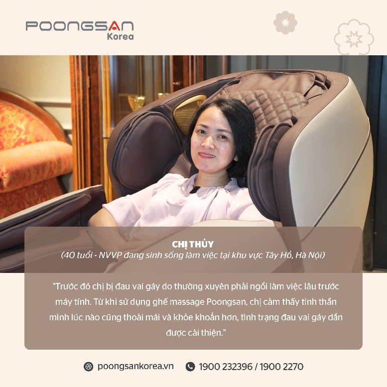 Ghế massage chuyên dụng Hàn Quốc Poongsan - Điểm sáng uy tín và chất lượng - Ảnh 2.