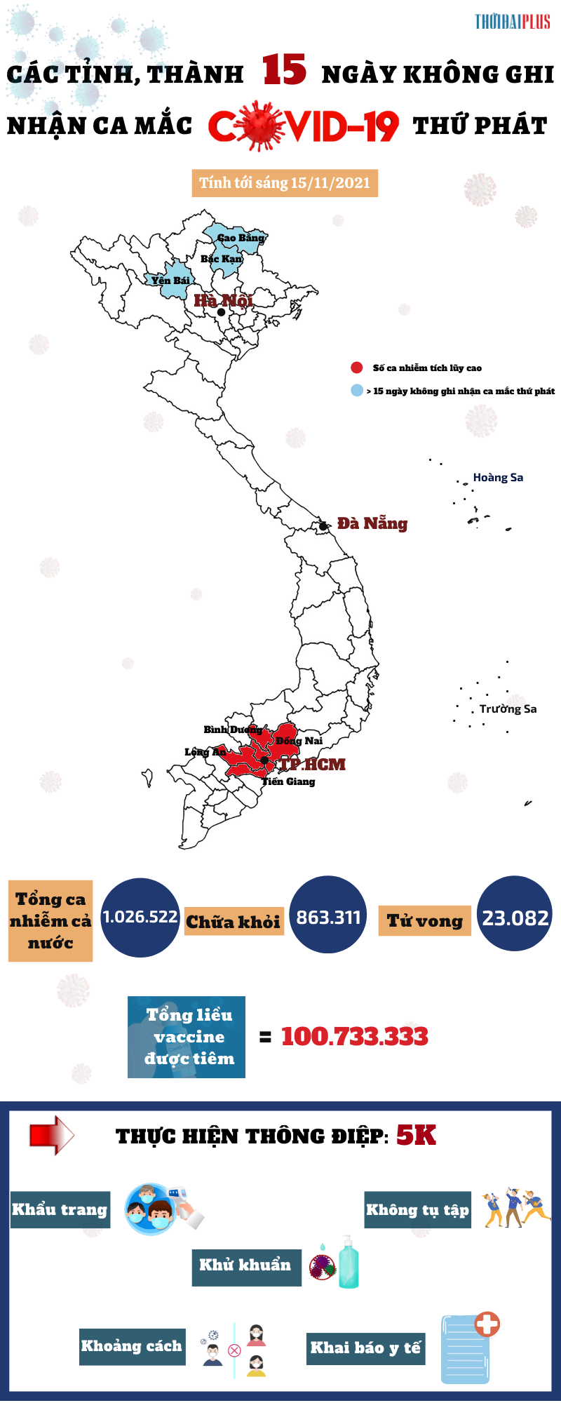 [Infographic] – Chi tiết các tỉnh, thành trên 15 ngày không ghi nhận ca mắc COVID-19 thứ phát - Ảnh 1.