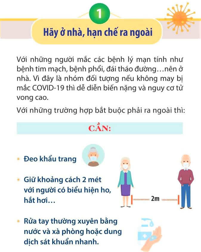 10 lời khuyên dành cho người cao tuổi phòng, chống dịch COVID-19 tại cộng đồng - Ảnh 2.