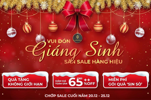 Vui đón Giáng Sinh cùng Vua Hàng Hiệu: Sale up to 65%++, tặng nước hoa cao cấp, miễn phí gói quà - Ảnh 1.
