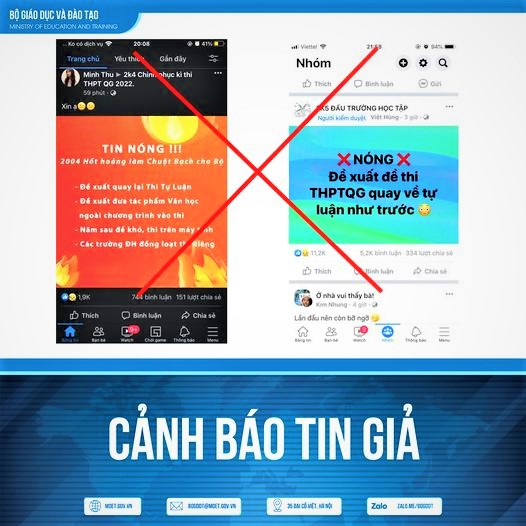 Bộ GD&ĐT cảnh báo tin về phương án tổ chức thi tốt nghiệp THPT năm 2022 là giả mạo - Ảnh 1.