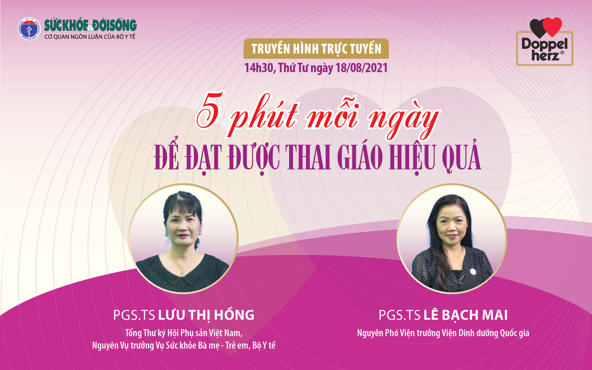 Truyền hình trực tuyến: 5 phút mỗi ngày để đạt được thai giáo hiệu quả