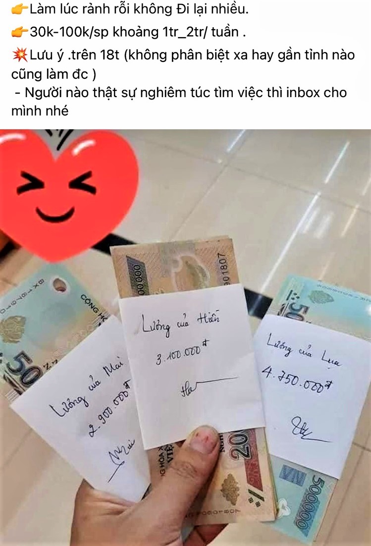 Lao động mất việc tìm "cần câu cơm" trực tuyến - Hãy thận trọng với lời rao online - Ảnh 3.