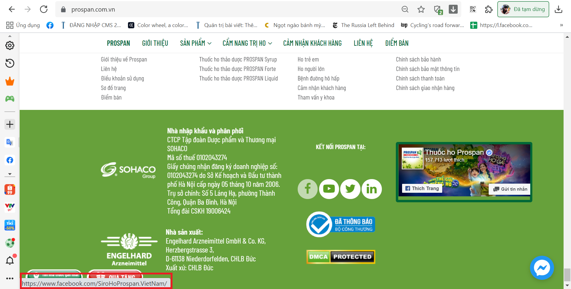 Thuốc ho Prospan: Tự công bố thuốc hỗ trợ điều trị F0 tại nhà? - Ảnh 2. Thuốc ho Prospan: Tự công bố thuốc hỗ trợ điều trị F0 tại nhà? - Ảnh 2.