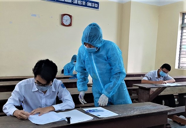 Các biện pháp phòng chống COVID-19 trong đợt 2 kỳ thi tốt nghiệp THPT 2021 thực hiện tốt - Ảnh 1.