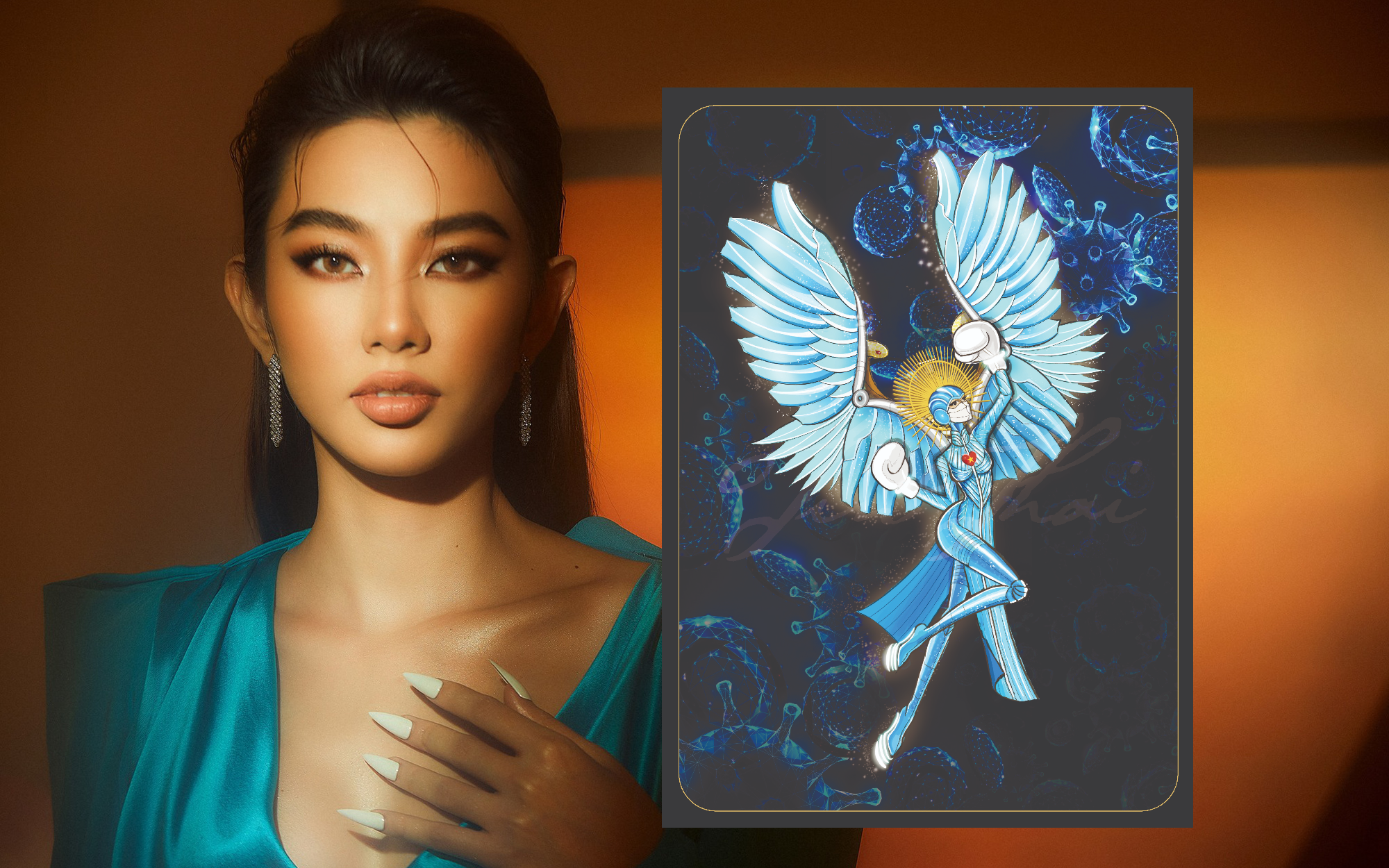 Trang phục "Thiên Thần" của Thùy Tiên tại Miss Grand International 2021 hướng đến cuộc chiến chống COVID-19