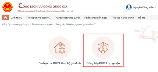 Cần biết: Cách đóng BHXH tự nguyện, gia hạn thẻ BHYT theo hộ gia đình trên Cổng Dịch vụ công Quốc gia - Ảnh 9.