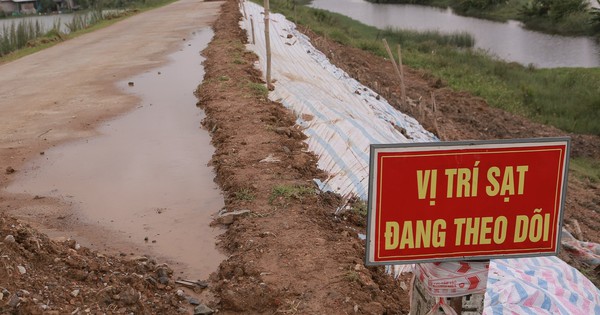 Thanh Hóa: Công bố tình huống khẩn cấp sự cố sụt lún mái đê tả sông Mã
