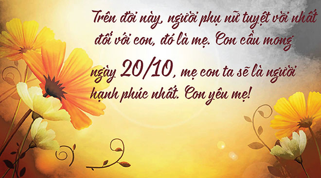 Những lời chúc ngày Phụ nữ Việt Nam 20/10 hay và ý nghĩa nhất - Ảnh 1.