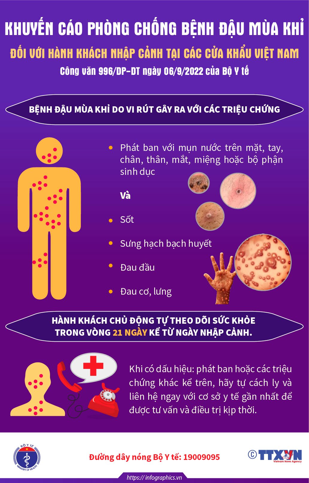 [Infographic] Khuyến cáo của Bộ Y tế phòng chống bệnh đậu mùa khỉ tại các cửa khẩu - Ảnh 5.