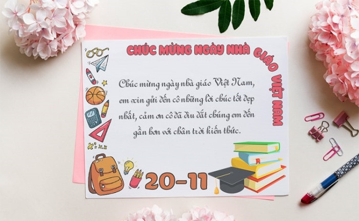 Những mẫu thiệp chúc mừng ngày Nhà giáo Việt Nam 20/11 online đẹp nhất - Ảnh 3.