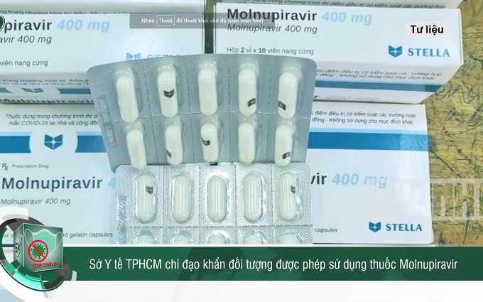 Sở Y tế TPHCM chỉ đạo khẩn đối tượng được phép sử dụng thuốc Molnupiravir