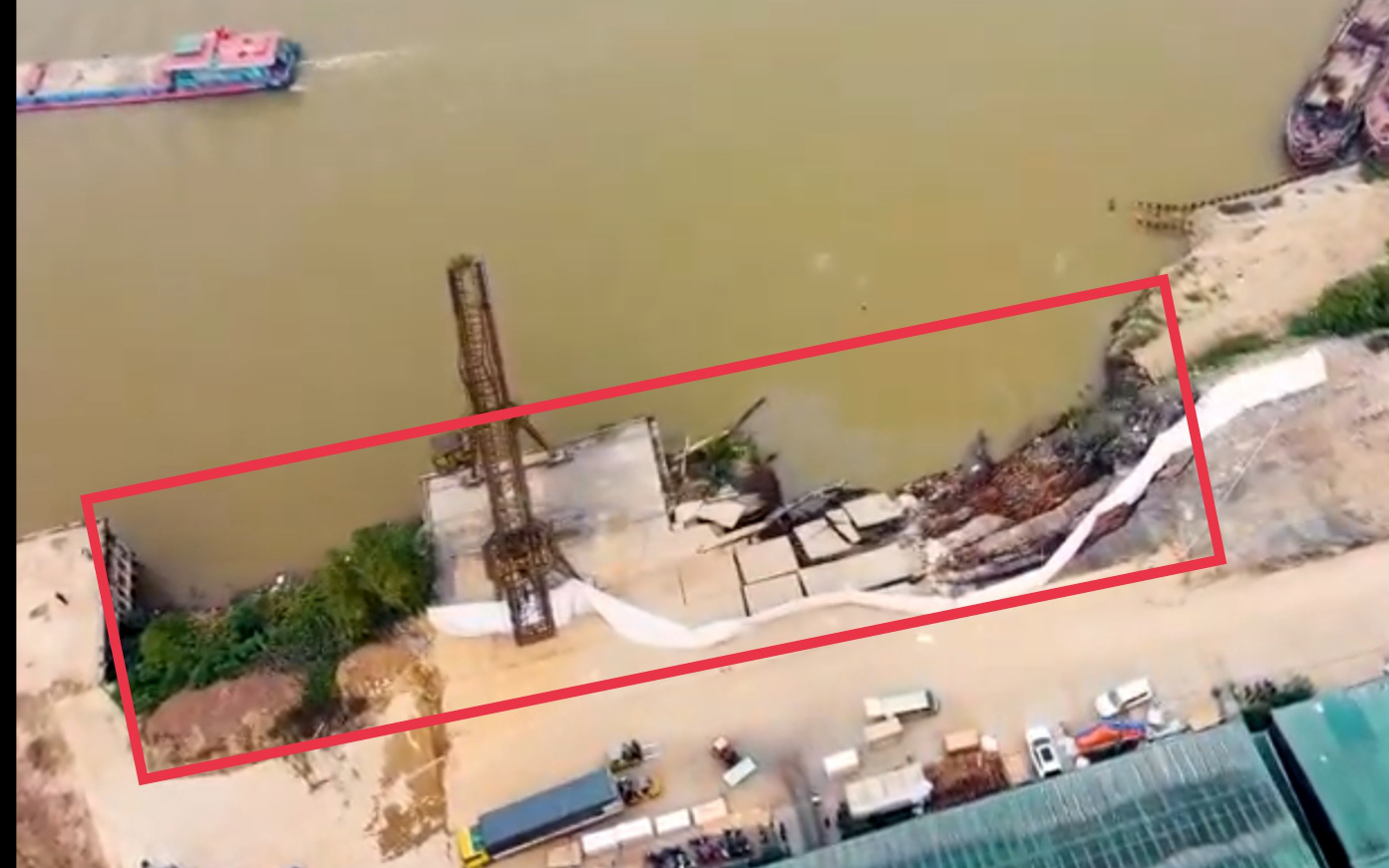 Lý giải bất nhất về vụ việc cảng Hồng Vân đổ sụp xuống sông Hồng