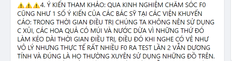 F0 uống vitamin C, nước quả có múi, nước dừa lâu khỏi COVID-19? - Ảnh 2.