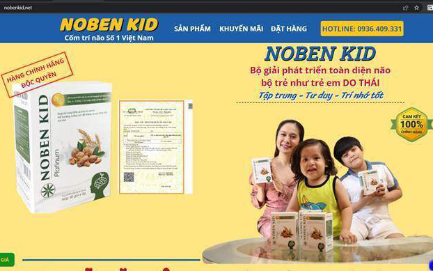 Cốm Noben Kid: Nhiều quảng cáo bổ sung công dụng ngoài nội dung cấp phép